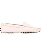 Tod S Gommino Driving Shoes, Women's, Size: 38.5, Pink/purple, Leather/rubber