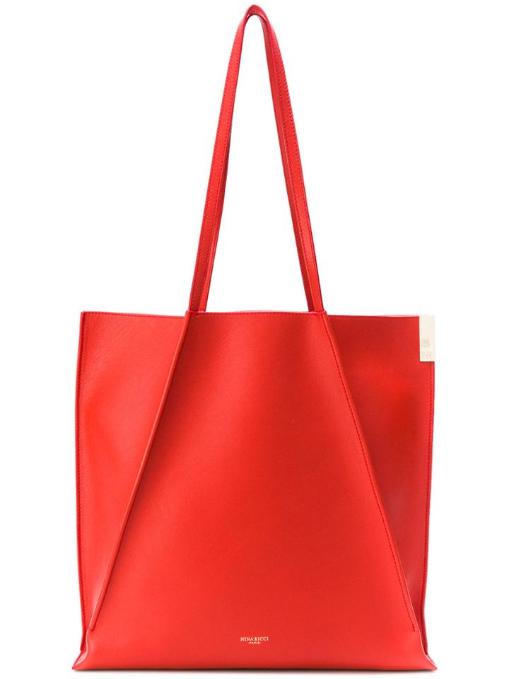 Nina Ricci Folded-detail Tote - Red