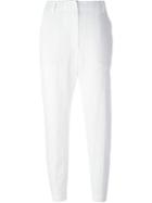 Brunello Cucinelli Sequin Embellished Trousers, Women's, Size: 40, White, Linen/flax/cotton