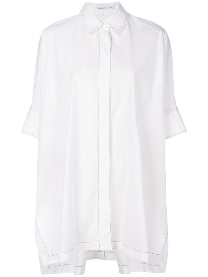 Agnona Longline Oversized Shirt - White