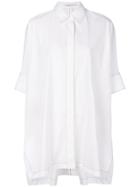 Agnona Longline Oversized Shirt - White