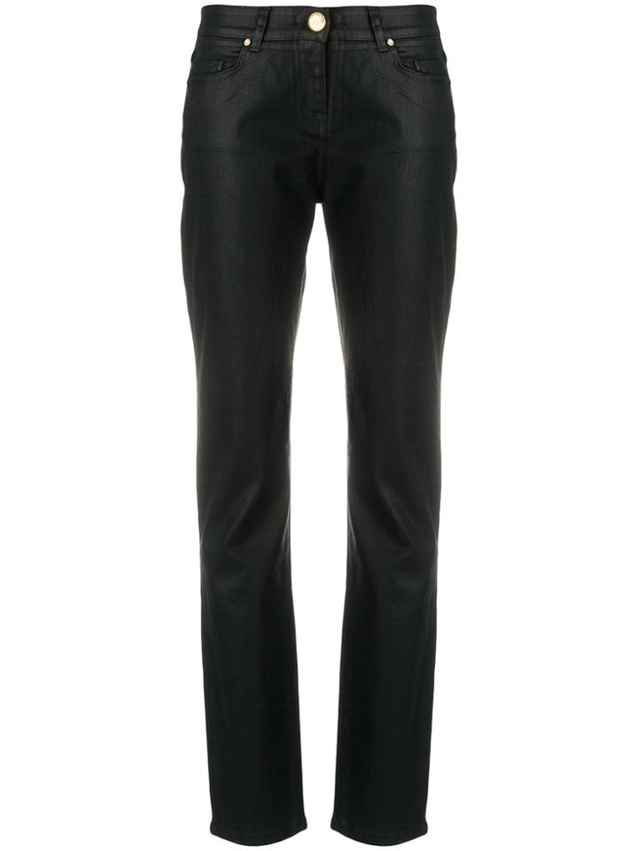 Cavalli Class High-waisted Skinny Trousers - Black