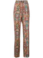 Etro Printed High Waist Trousers - Multicolour