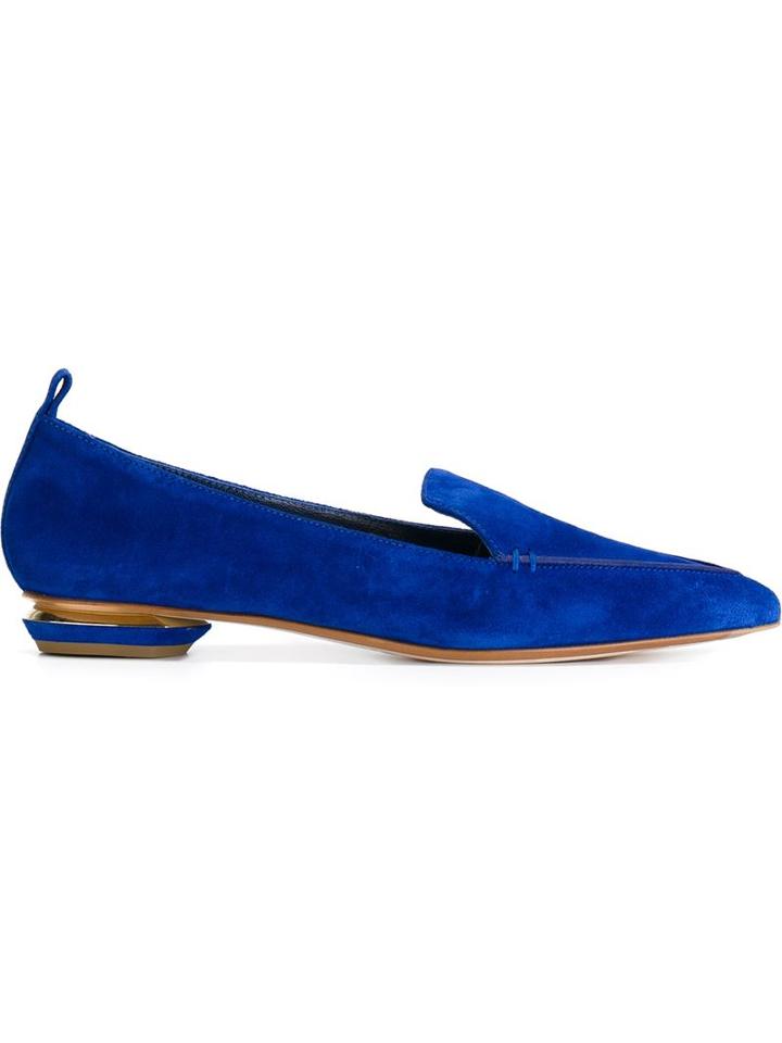 Nicholas Kirkwood Beya Loafers, Women's, Size: 37, Blue, Suede/leather