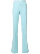 Boutique Moschino Mid-rise Flared Trousers - Blue