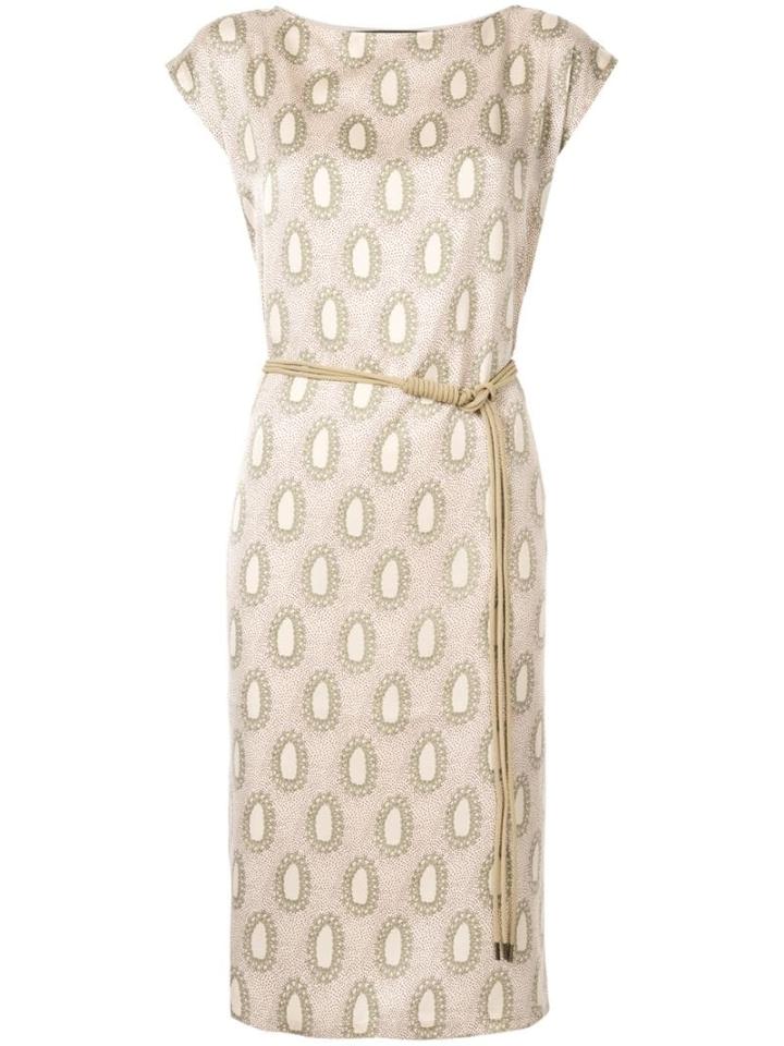 Muller Of Yoshiokubo Printed Shift Dress - Neutrals
