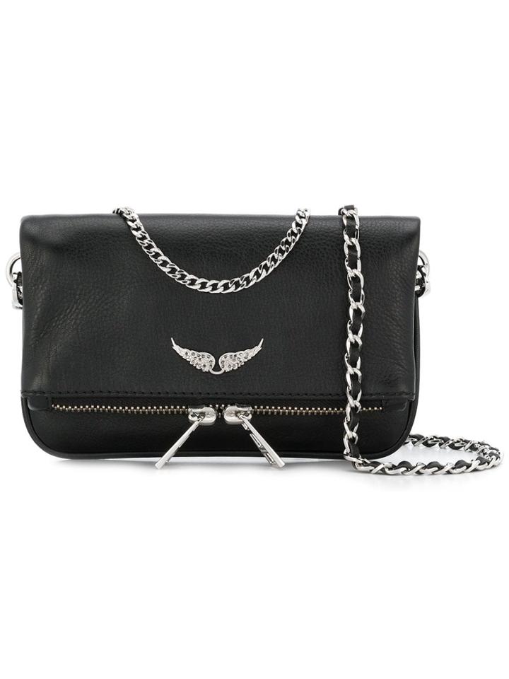 Zadig & Voltaire Zadig & Voltaire Wgap2005f Noir Furs & Skins->leather -