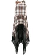 Antonio Marras Plaid Flared Midi Dress - Black
