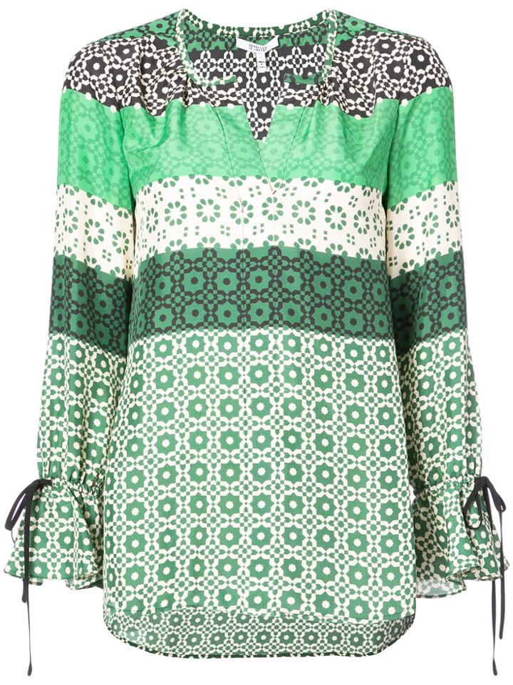 Derek Lam 10 Crosby Long Sleeve Button-down Blouse With Bell Sleeves -