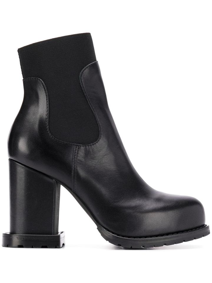 Sacai Platform Ankle Boots - Black