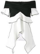 Proenza Schouler - Off Shoulder Top - Women - Silk/polyester/spandex/elastane - 0, Black, Silk/polyester/spandex/elastane