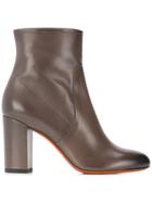 Santoni Leather Ankle Boots - Brown