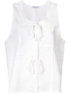 Jw Anderson Broderie Anglaise Oversized Tank Top - White