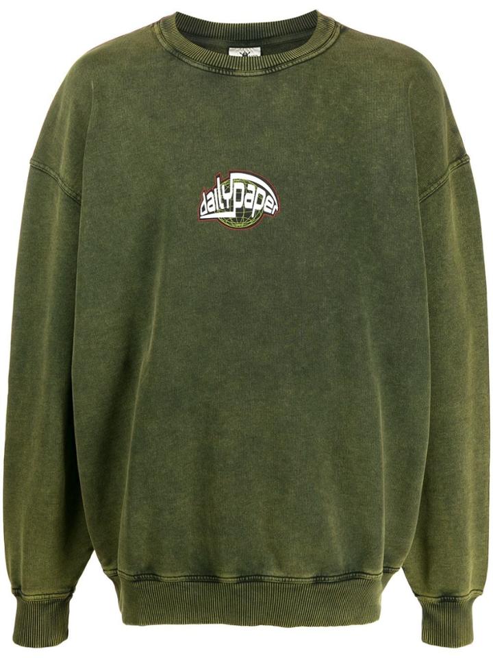 Daily Paper Logo Print Jumper - Green