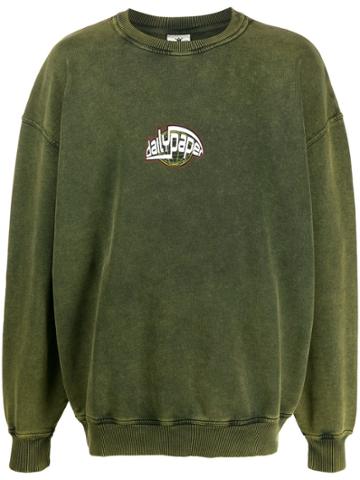 Daily Paper Logo Print Jumper - Green