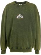 Daily Paper Logo Print Jumper - Green