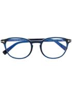 Tom Ford Eyewear Classic Round Glasses - Blue