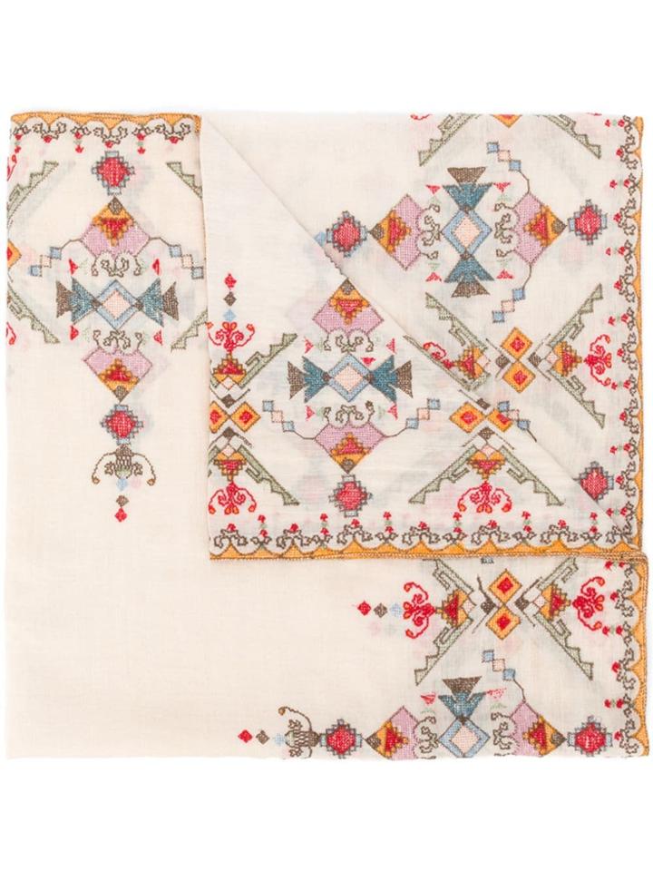 Faliero Sarti Patterned Scarf - Neutrals