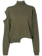 Erika Cavallini Distressed Oversized Sweater - Green
