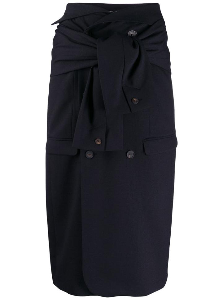 Frenken Flared Midi Skirt - Blue