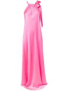 Essentiel Antwerp Halter Neck Long Dress - Pink