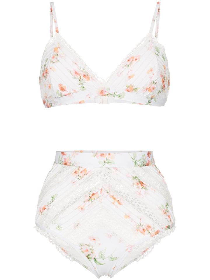 Zimmermann Floral Print Bikini - White