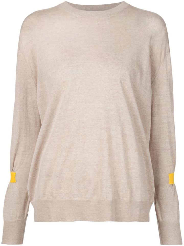 Stella Mccartney Crew Neck Sweater, Women's, Size: 42, Nude/neutrals, Wool