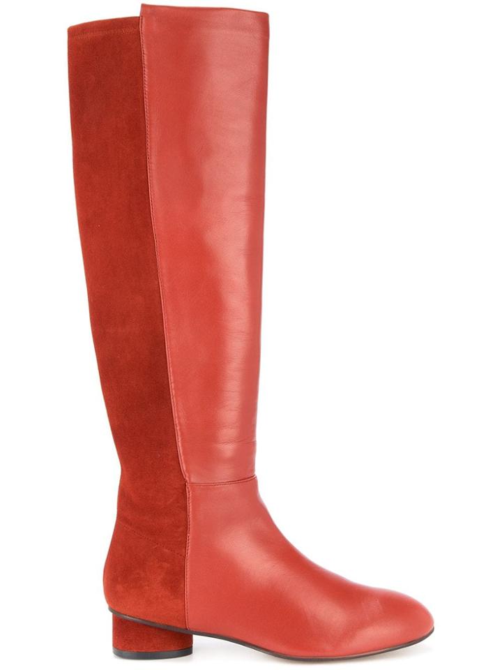 Stuart Weitzman Elosie Knee Boots - Red