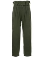 Yohji Yamamoto Vintage High Waisted Pleated Trousers - Green