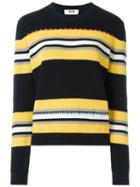 Msgm Striped Jumper, Women's, Size: Small, Black, Cotton