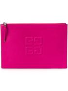 Givenchy 4g Embossed Logo Clutch - Pink