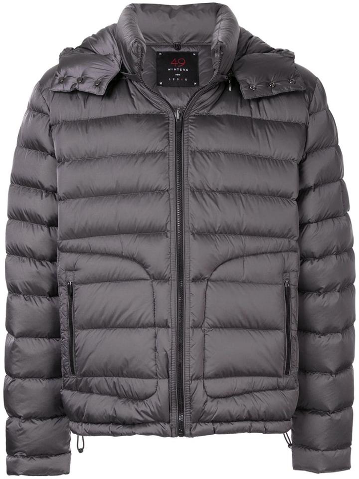 49 Winters Zipped Padded Jacket - Grey