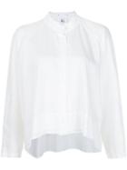 Lost & Found Rooms Band Collar Shirt, Women's, Size: Small, White, Cotton