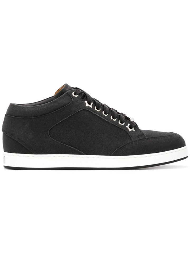 Jimmy Choo Miami Fine Glitter Trainers - Black