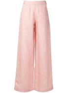 Société Anonyme Striped High Waisted Trousers - Red