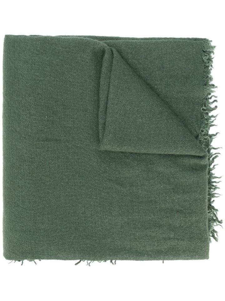 Faliero Sarti Frayed-hem Scarf - Green