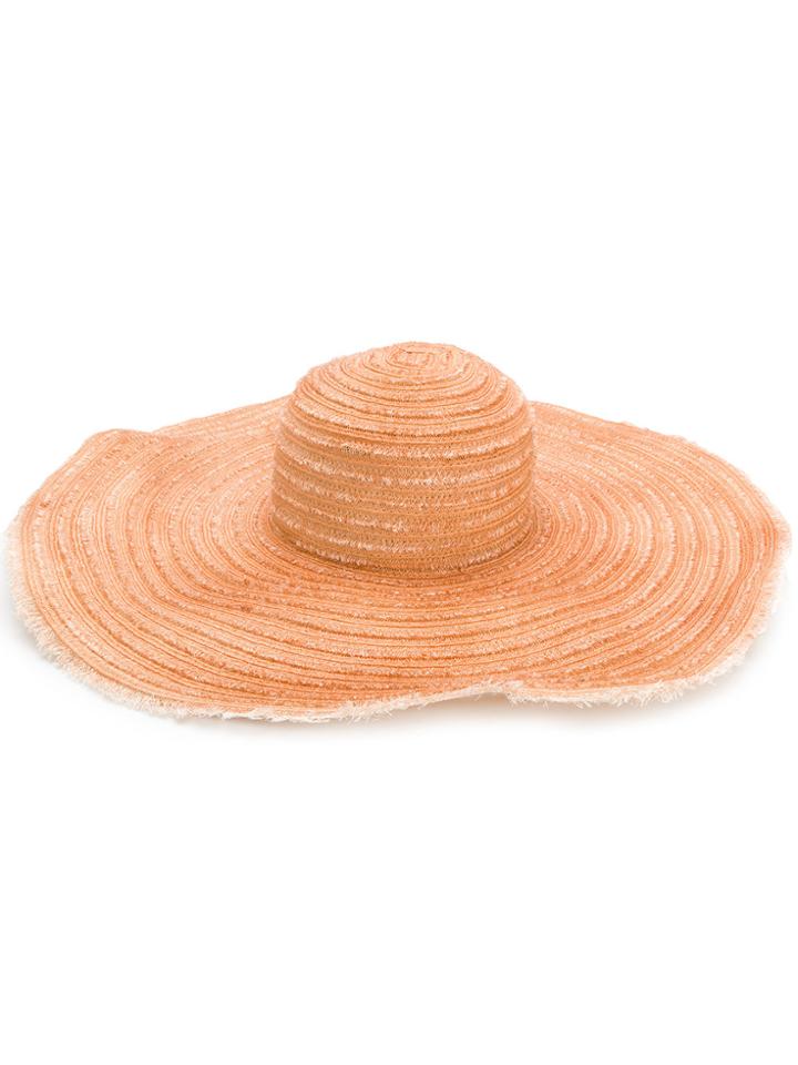 Inverni Wide Brim Woven Hat - Nude & Neutrals