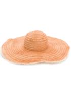 Inverni Wide Brim Woven Hat - Nude & Neutrals