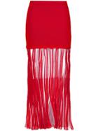 Andrea Bogosian Maxi Knitted Skirt - Red