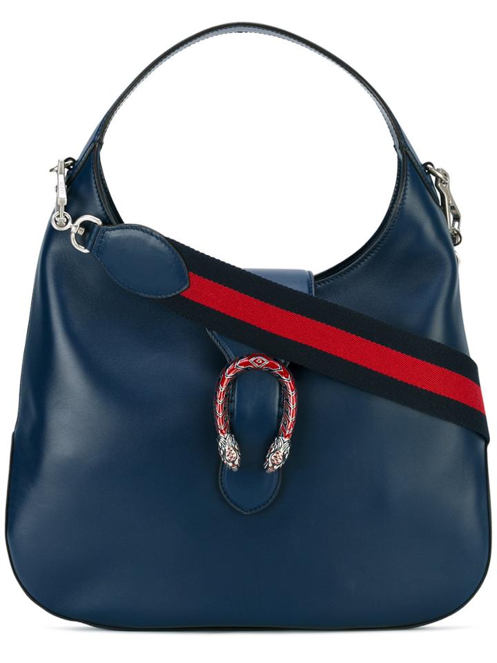Gucci Dionysus Web Detail Hobo Bag - Blue