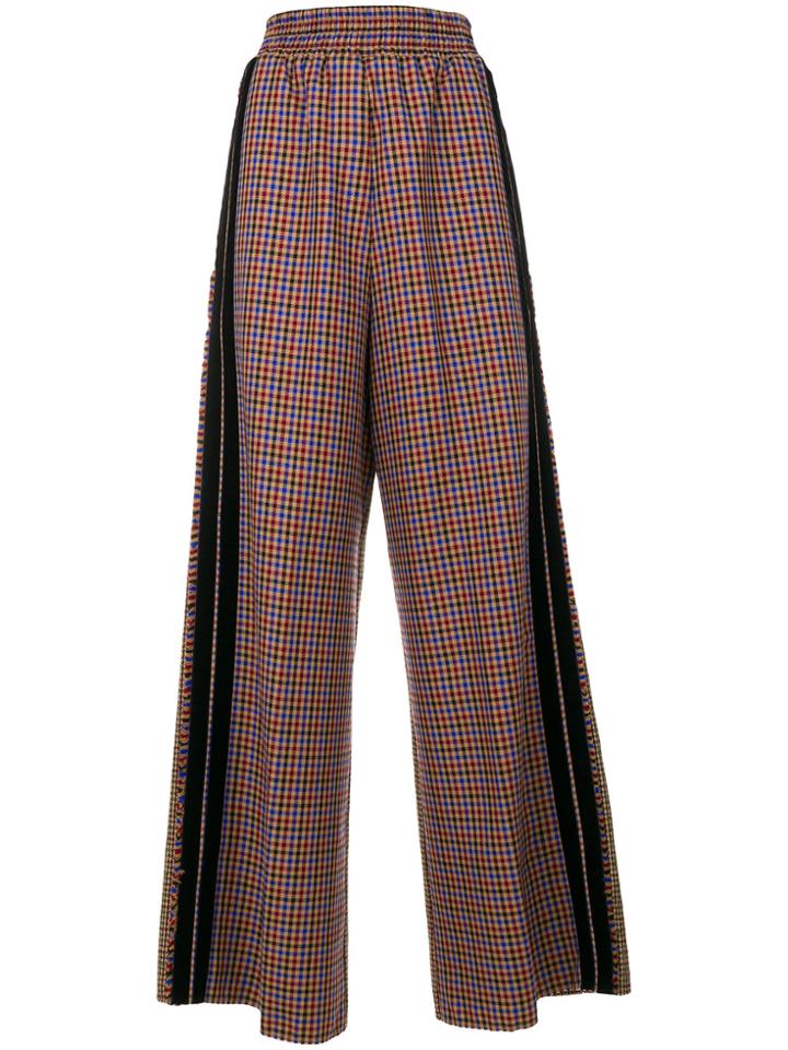 Golden Goose Deluxe Brand Flared Plaid Trousers - Multicolour