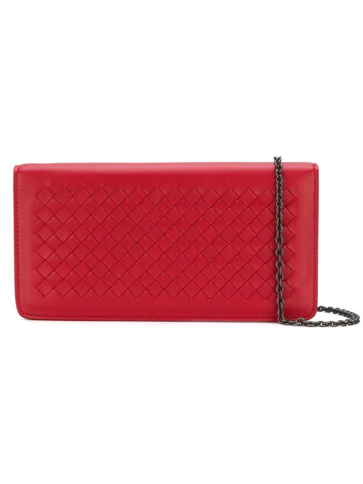 Bottega Veneta Interlaced Shoulder Bag - Red