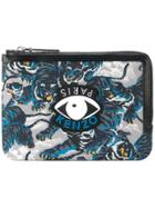 Kenzo Eye And Tiger Print Coin Purse - Black