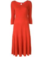N.peal Midi Ribbed Knitted Dress - Orange