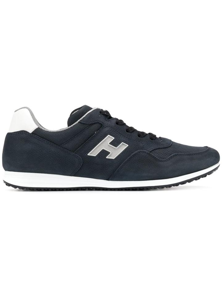 Hogan Perforated Lace-up Sneakers - Blue