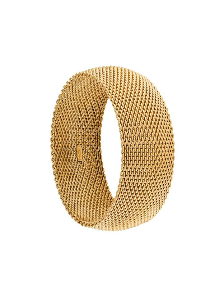 Monet Pre-owned 1980s Mesh Bracelet - Gold