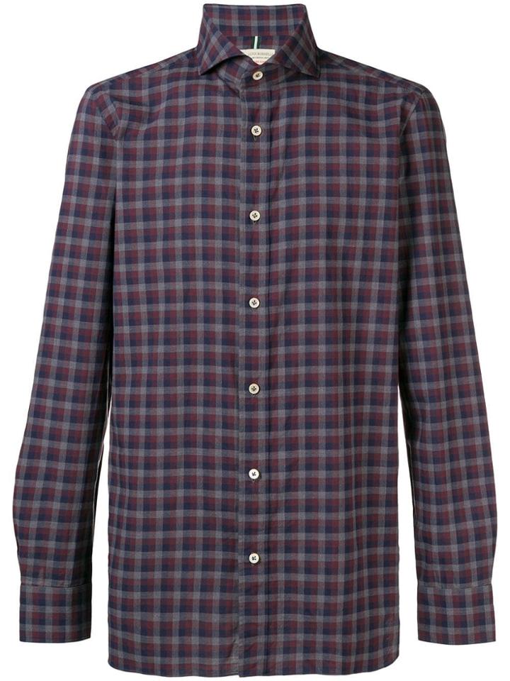 Luigi Borrelli Checked Button-down Shirt - Blue