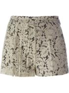Msgm Pleated Lace Shorts