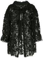Boutique Moschino Embroidered Ribbon Tie Jacket - Black
