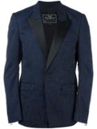 Unconditional Brocade Tuxedo Jacket, Men's, Size: Small, Blue, Silk/polyester/tencel